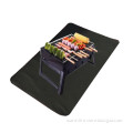 Fiber Glass Silicone Coating Fireproof Fire Pit Mat Premium Deck and Patio Grill Mat BBQ Under Grill Mat